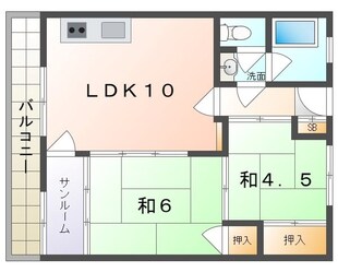 清水谷コーポの物件間取画像